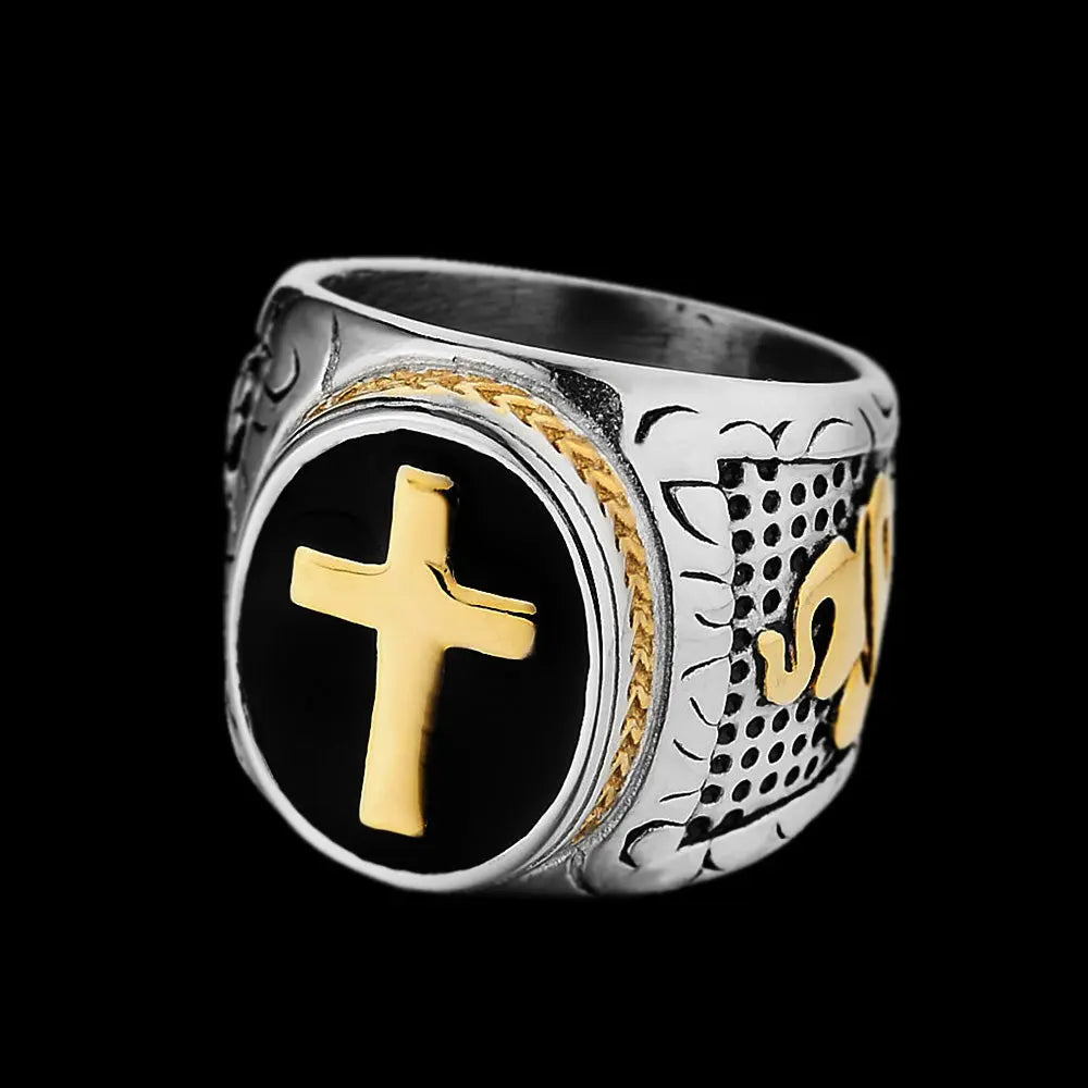 Dove & Praying Cross Ring