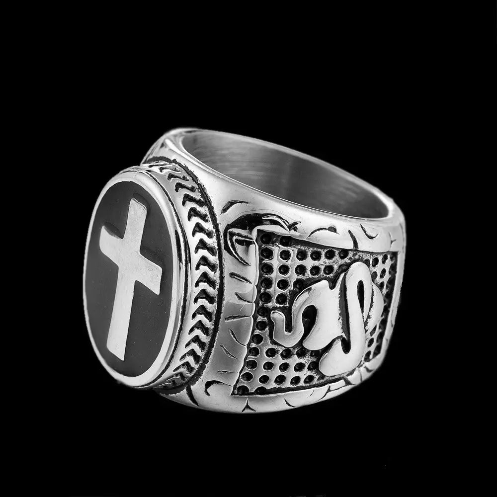 Dove & Praying Cross Ring