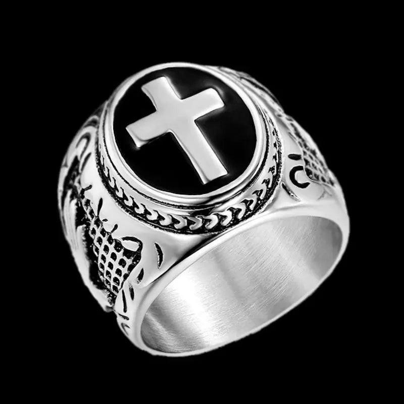 Dove & Praying Cross Ring