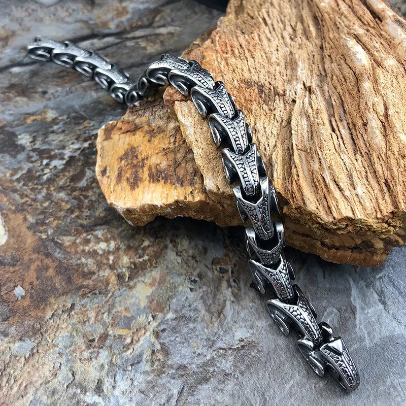 Dragon Bone Stainless Steel Bracelet