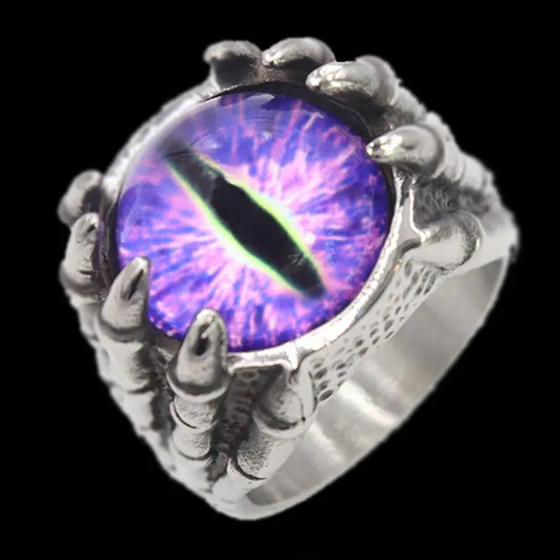 Dragon Eye Claw Stainless Steel Ring