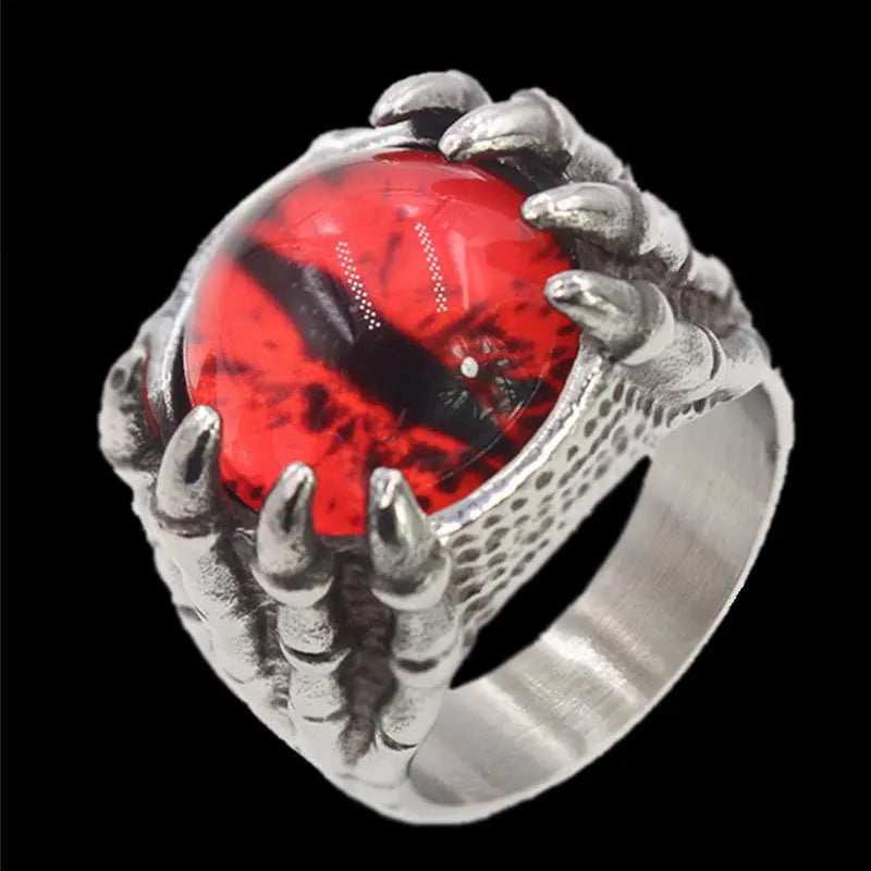 Dragon Eye Claw Stainless Steel Ring