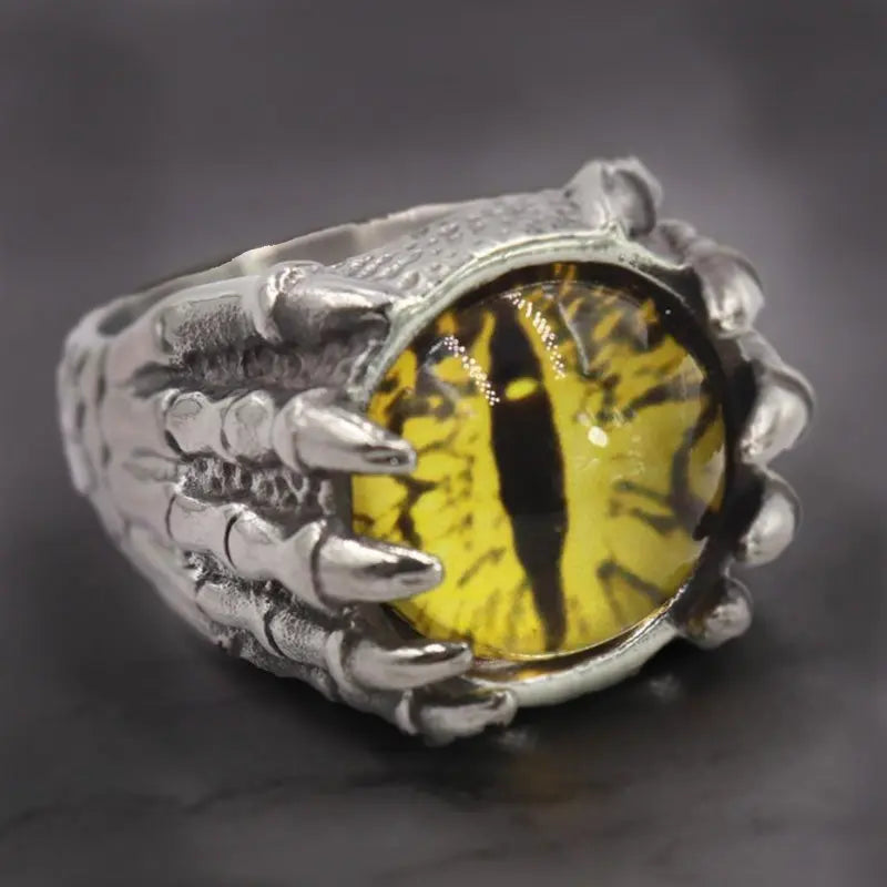 Dragon Eye Claw Stainless Steel Ring