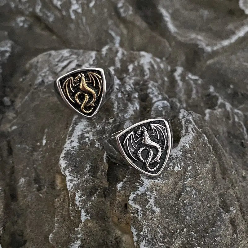 Dragon Shield Stainless Steel Ring