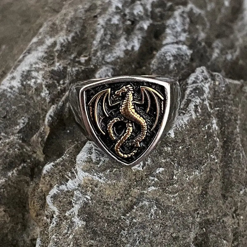 Dragon Shield Stainless Steel Ring