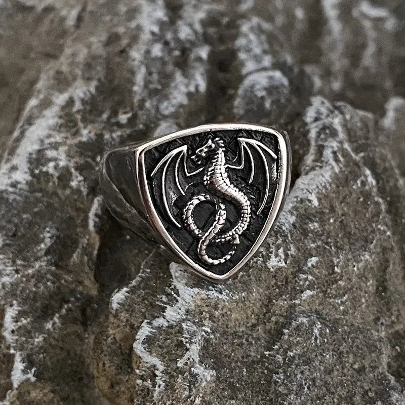 Dragon Shield Stainless Steel Ring
