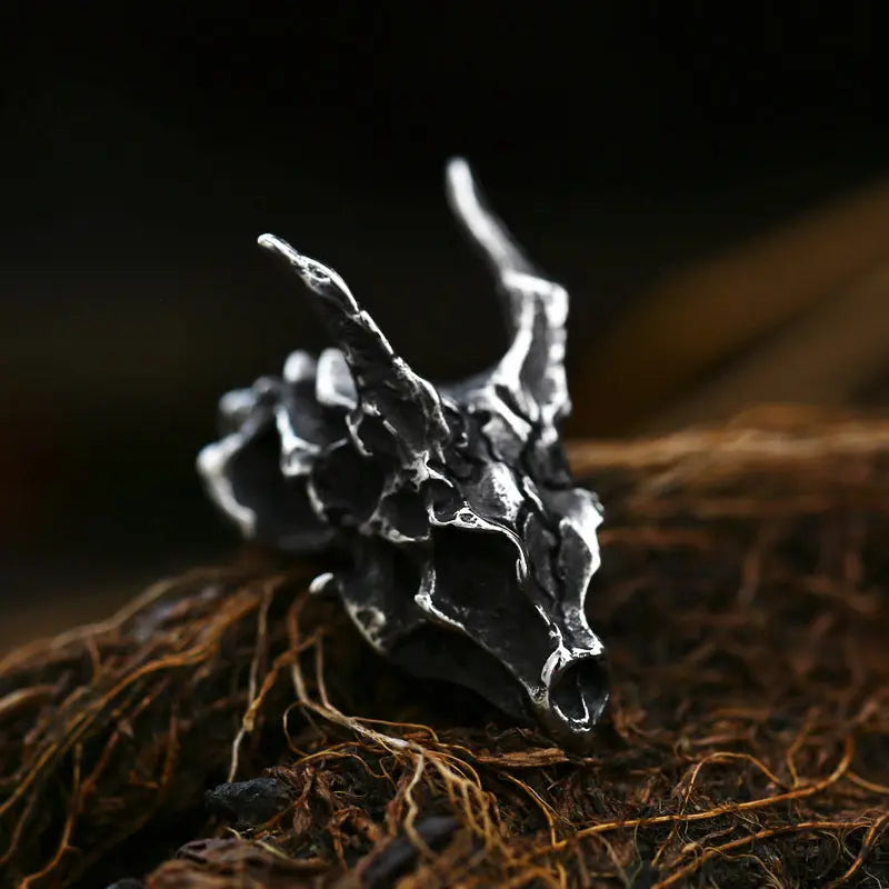 Dragon Skull Stainless Steel Pendant