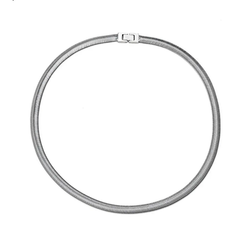 Dual Layer Snake Bone Stainless Steel Chain