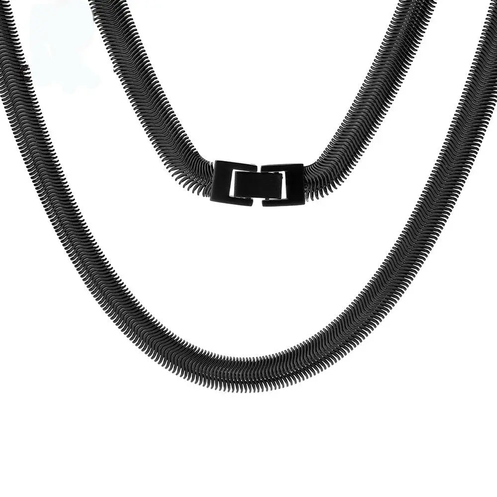 Dual Layer Snake Bone Stainless Steel Chain