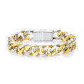 Dual-Tone Thick Snake Bone Chain Bracelet
