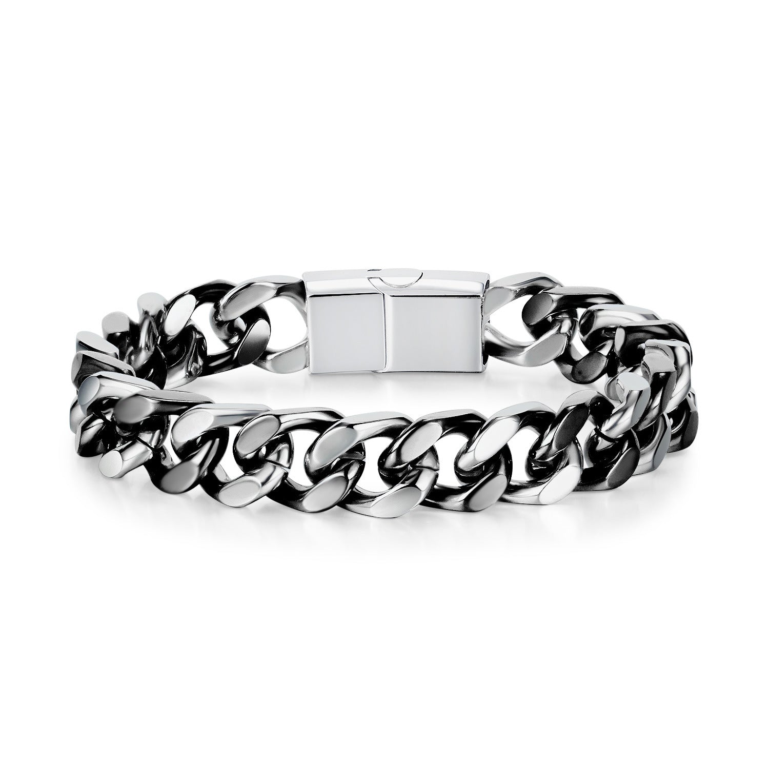 Dual-Tone Thick Snake Bone Chain Bracelet