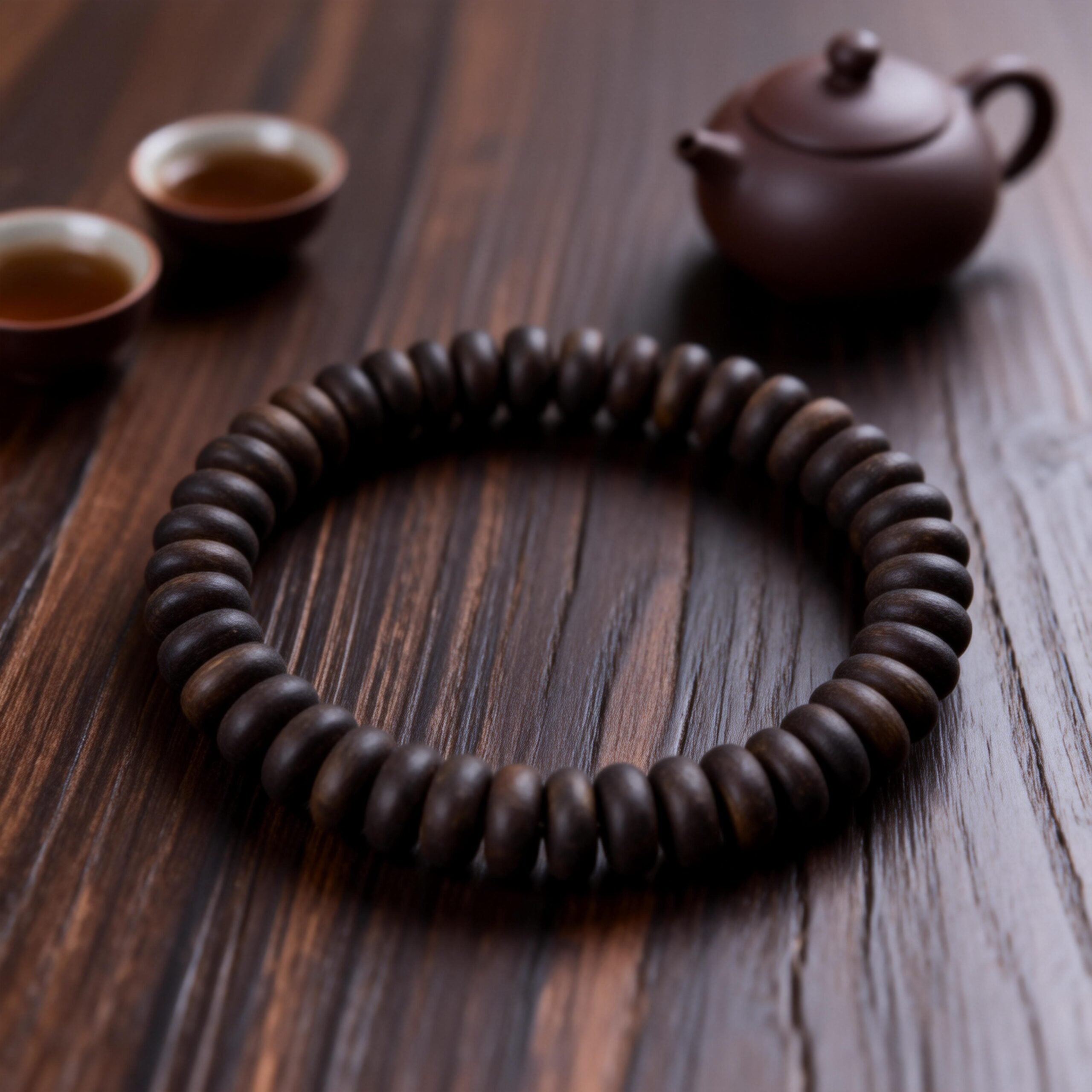 Agarwood Disc Bead Bracelet – Vietnam Nha Trang Kyara-Grade  · Collector Grade · High Resin