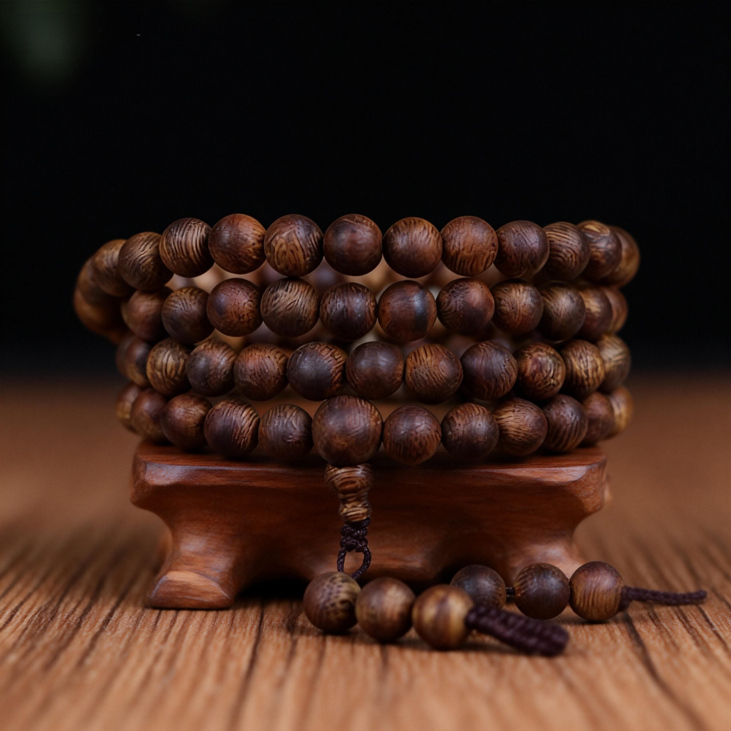 Vietnam Nha Trang Agarwood 108 Beads – Refined Grade · Subtle Sweetness
