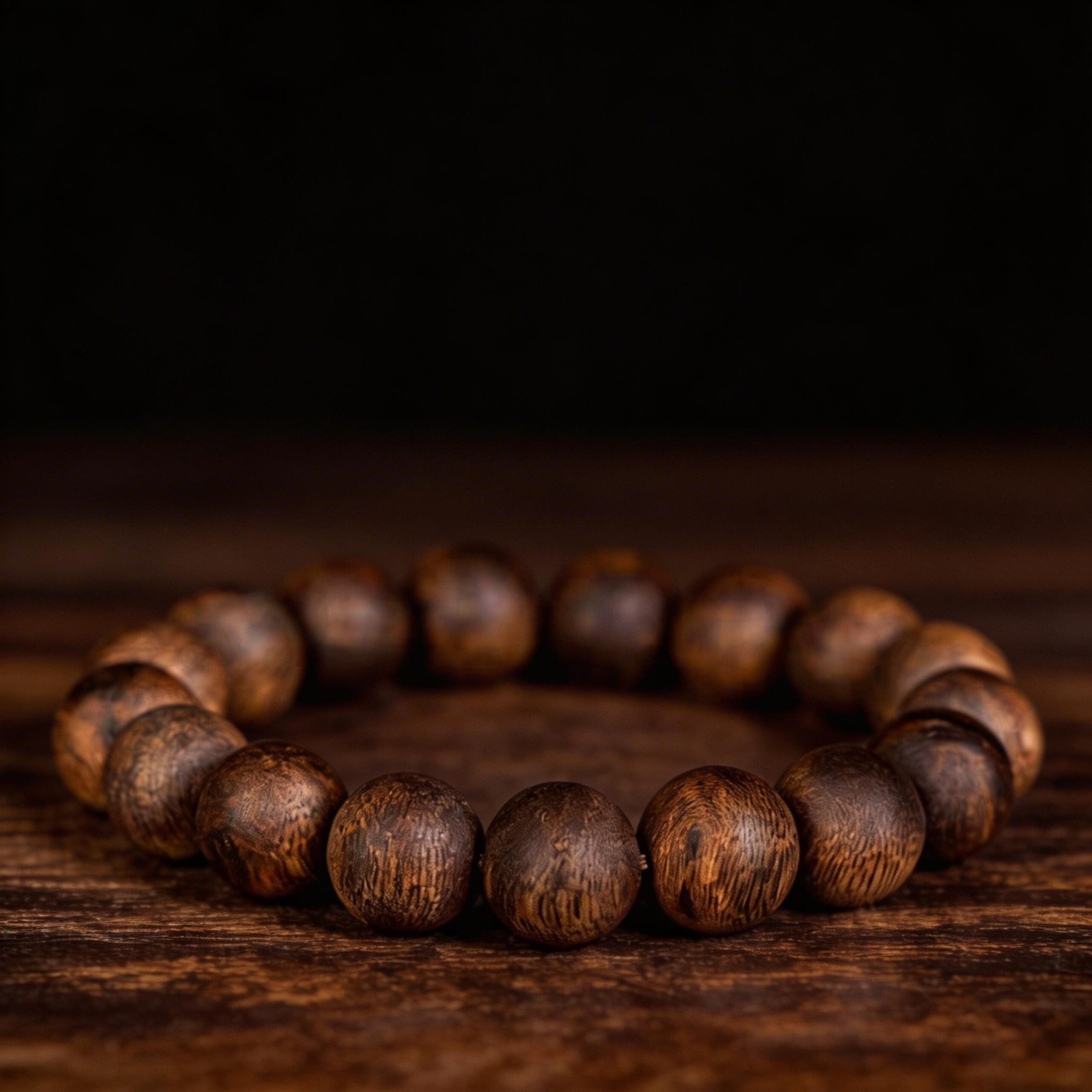 Vietnam Nha Trang Agarwood Bracelet – 8mm Beads · Refined Grade · Subtle Sweetness
