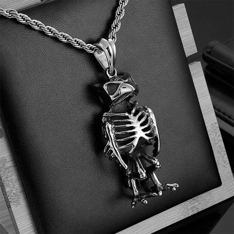Eagle Skeleton Stainless Steel Pendant