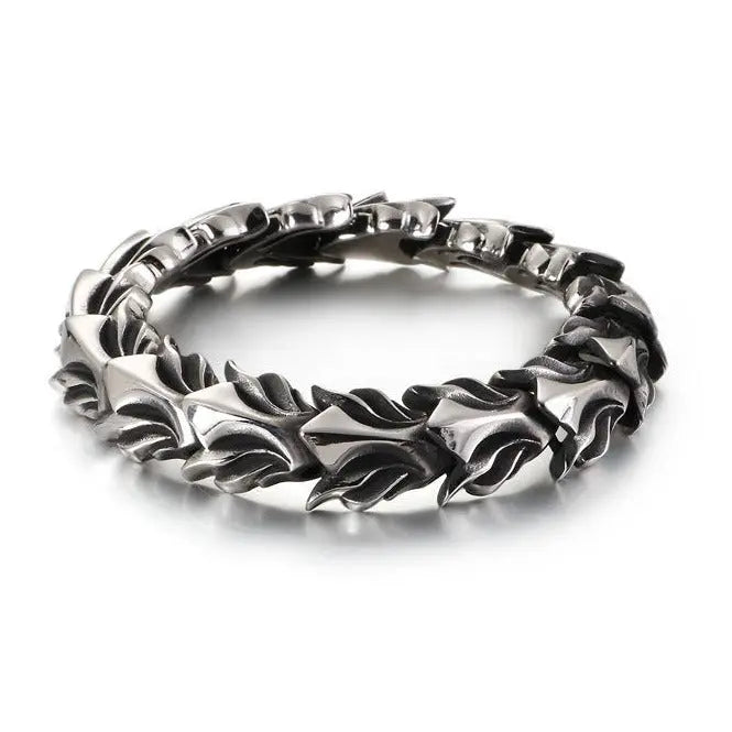 Eastern Dragon Bone Heavy Stainless Steel Bracelet