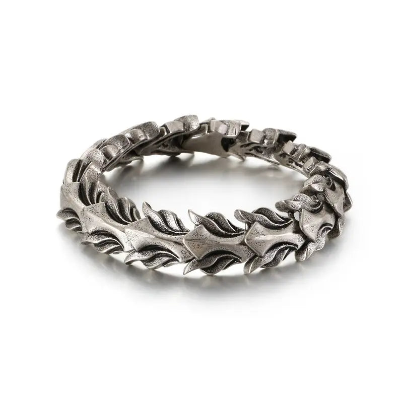 Eastern Dragon Bone Heavy Stainless Steel Bracelet