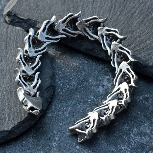 Eastern Dragon Bone Heavy Stainless Steel Bracelet