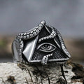 Eye of Providence With Octopus Stainless Steel Ring