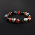 Faceted Mixed Agate Bracelet Men's Fashion Bracelet Jewelry