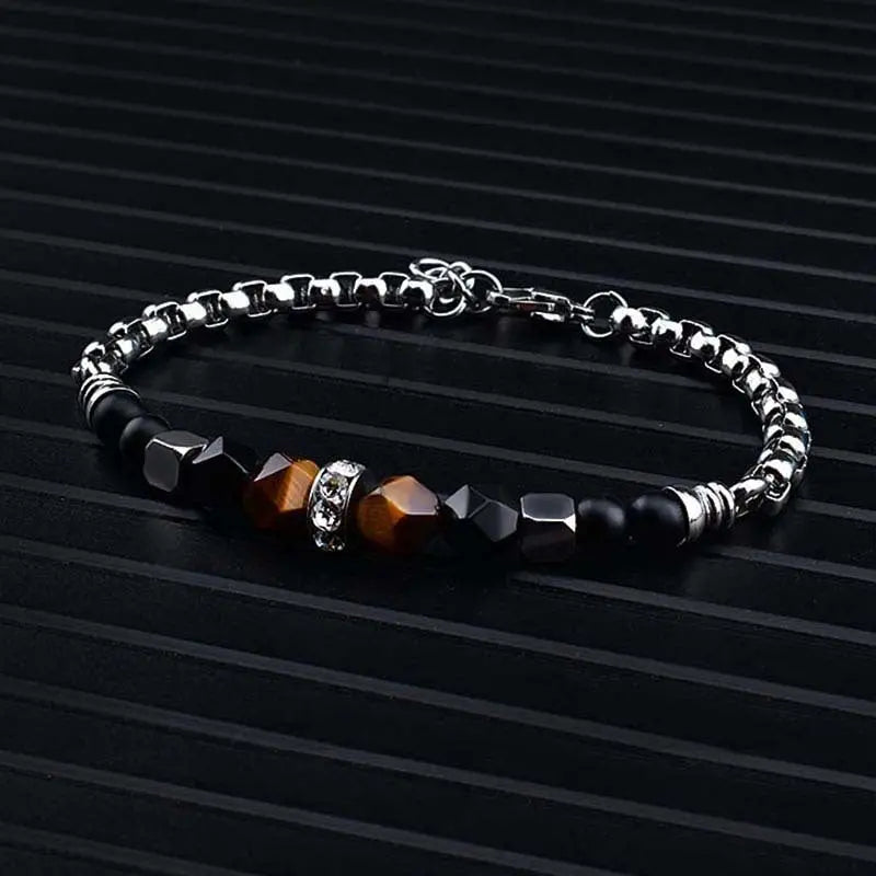 Faceted Tiger-Eye Bracelet