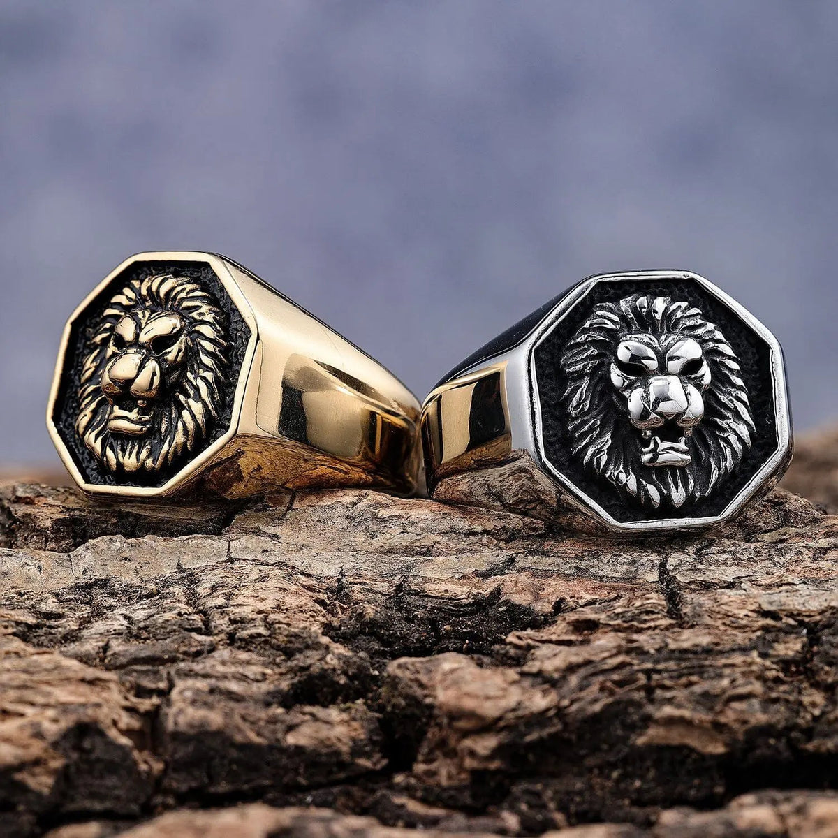 Fierce Lion Signet Stainless Steel Ring