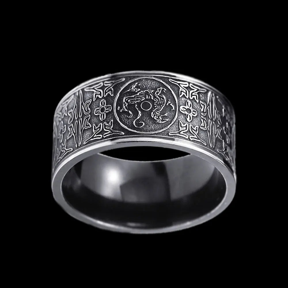 Four God Beast Stainless Steel Ring