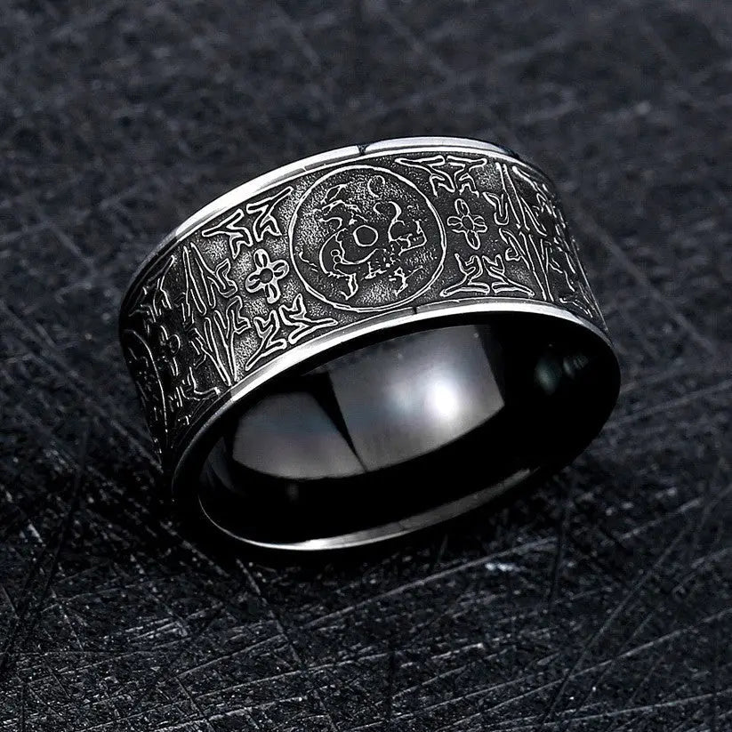 Four God Beast Stainless Steel Ring