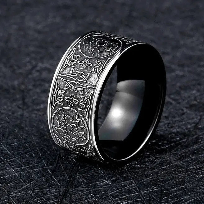 Four God Beast Stainless Steel Ring