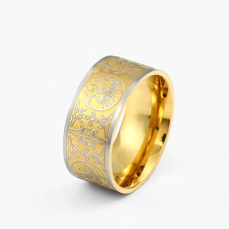 Four God Beast Stainless Steel Ring