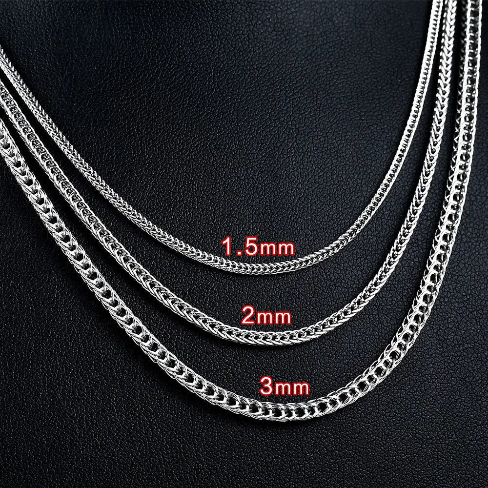 Foxtail Chain Stainless Steel Necklace