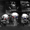 Gemstone Eyes Skull Ring