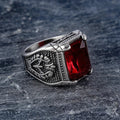 Gemstone Inlaid Eternal Flower Ring