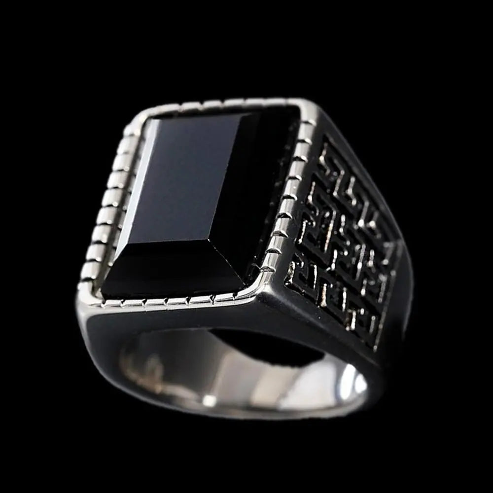 Gemstone Inlaid The Great Wall Ring