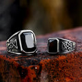 Gemstone Lucifer Stainless Steel Ring