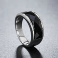 Gemstone Stainless Steel Ring Band