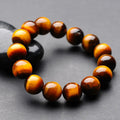 Genuine Natural Tiger-Eye Bead Stretchable Bracelet