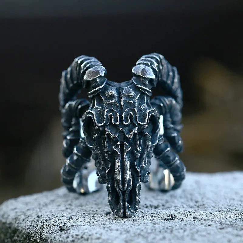 Goat Skull Stainless Steel Rings
