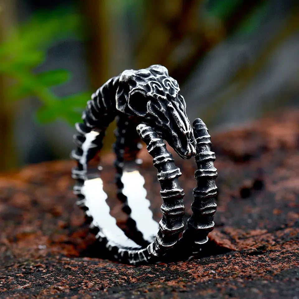 Goat Skull Stainless Steel Rings