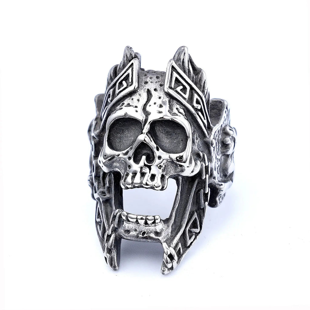 Gods of War Ares Stainless Steel Skull Ring