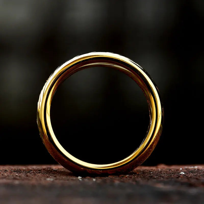 Golden Elvish Engraved Ring