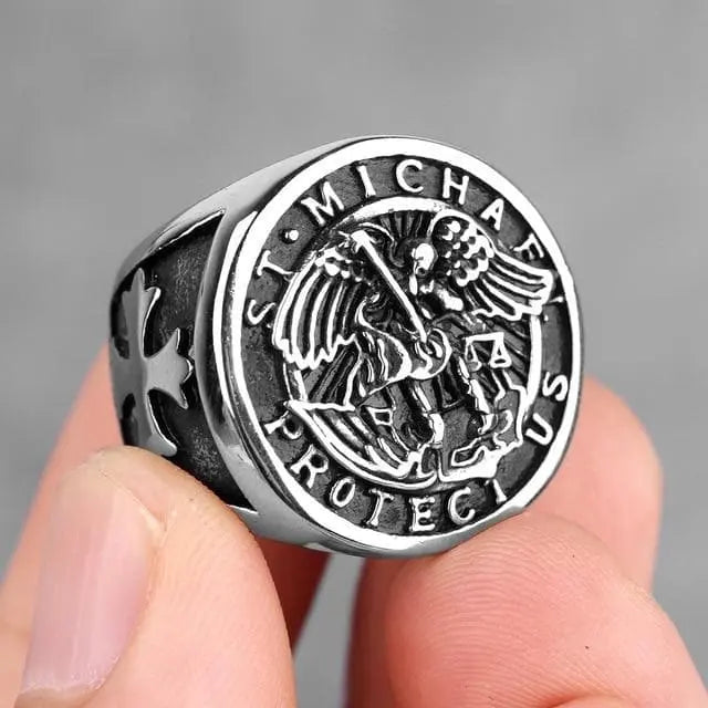 Guardian Angel Saint Michael Ring