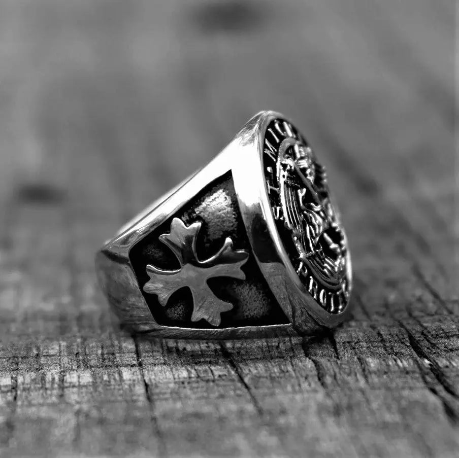 Guardian Angel Saint Michael Ring
