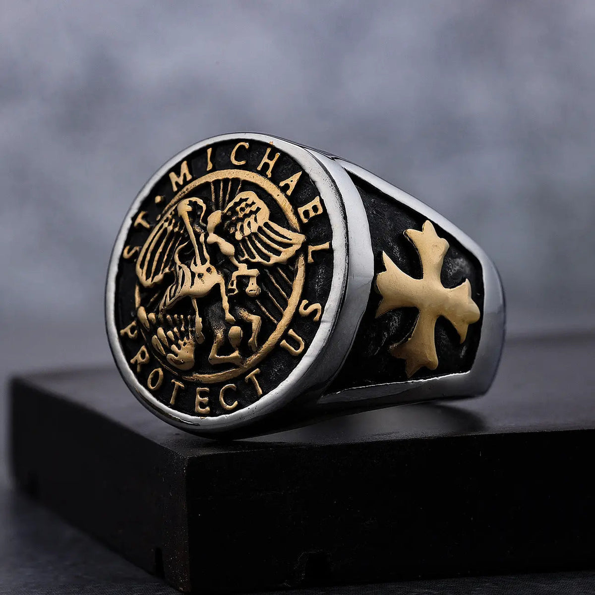 Guardian Angel Saint Michael Ring