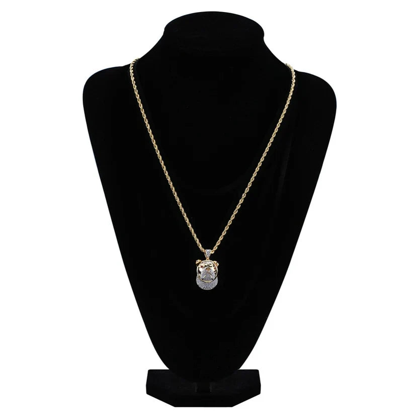 Gold Plated Pit Bull Pendant