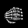 Hand Bone Stainless Steel Skull Ring