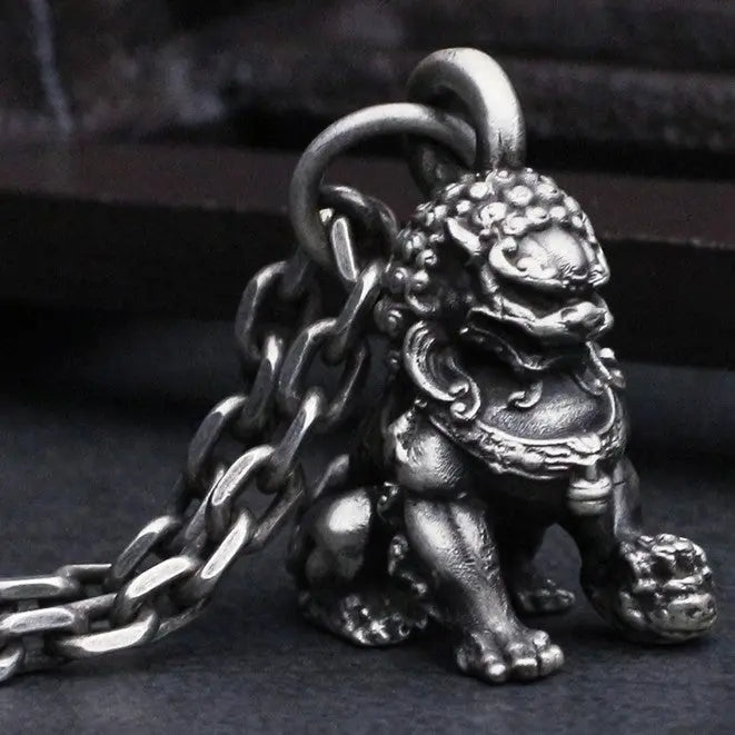 Handmade Lion 925 Silver Pendant