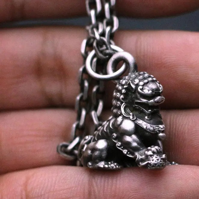 Handmade Lion 925 Silver Pendant