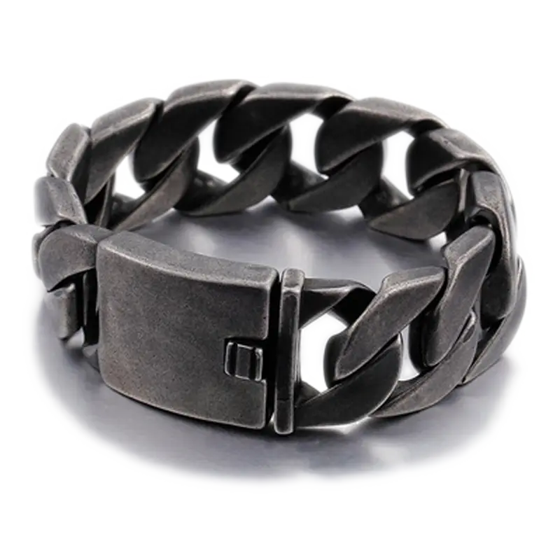 Heavy Curb Link Stainless Steel Bracelet