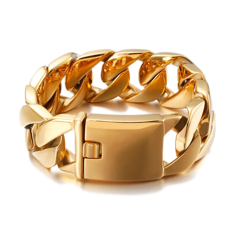 Heavy Curb Link Stainless Steel Bracelet